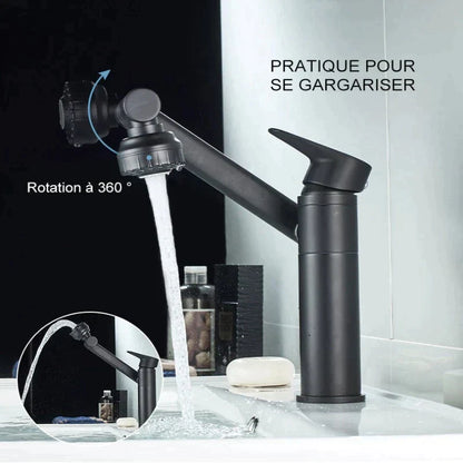 4 Robinet de lavabo pivotant à 360 degrés