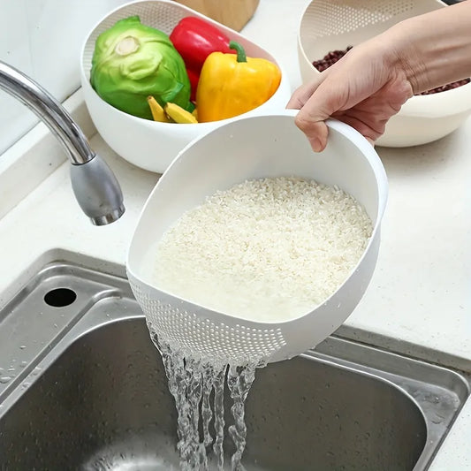 Rice Drainage Basket Rice Filter Fruit and Vegetable Drainage Sieve Kitchen Supplies Small Tools Multi-purpose